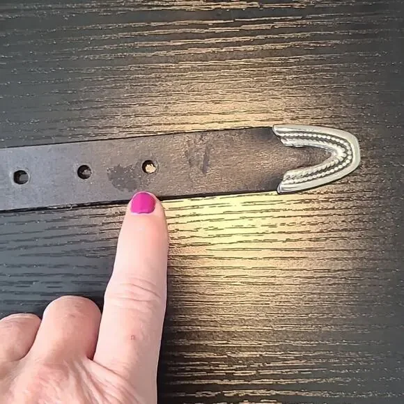 Vintage 80's Capezio western leather concho belt - Picture 11 of 11